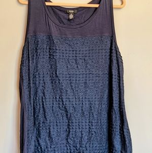 Navy Blue Plus Size 3x Crotchet Tank Top NWT